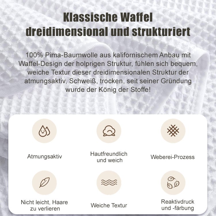 Absorbierendes und schnell trocknendes Waffelhandtuch