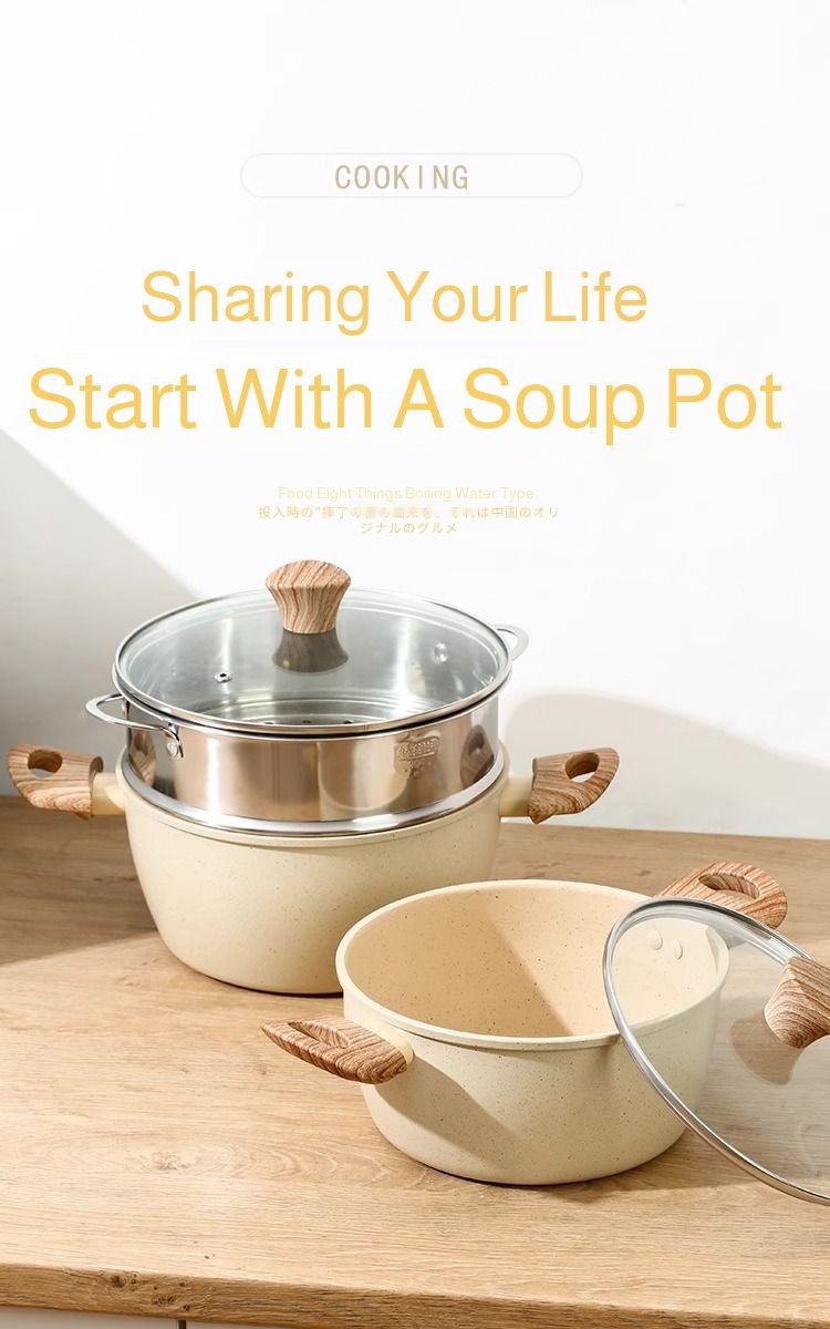 Easy to clean visualization lid stew pot with binaural handles
