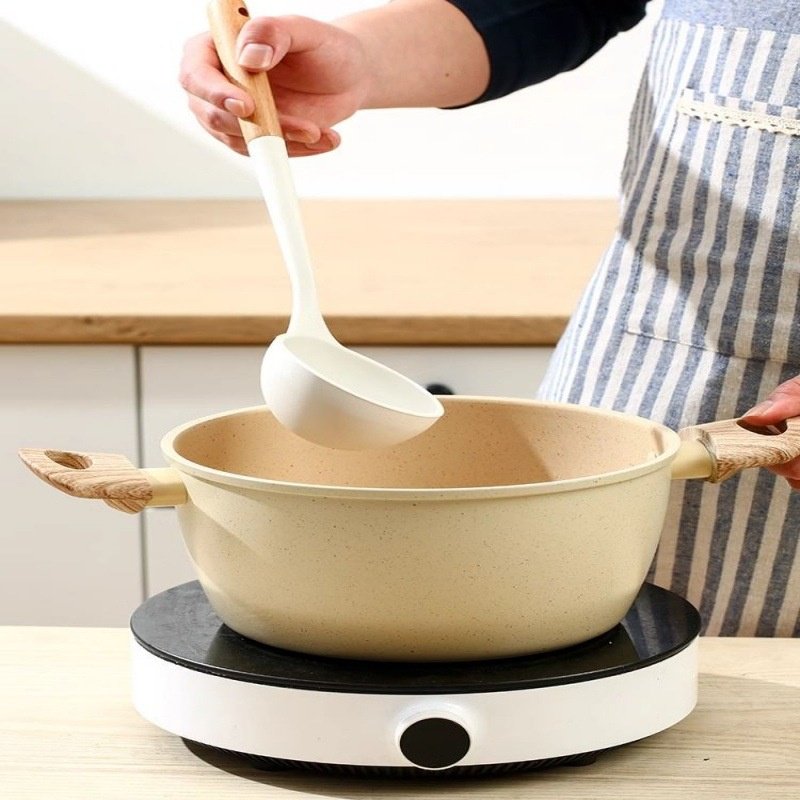 Evenly heated soup pot Milk Stew Pot Easy to clean Multipurpose machine Visualization Binaural Thick