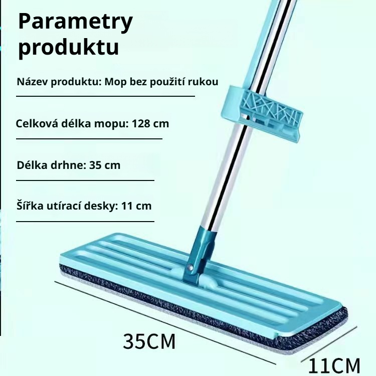 Široká stěrka mopu pro perfektní úklid podlahy