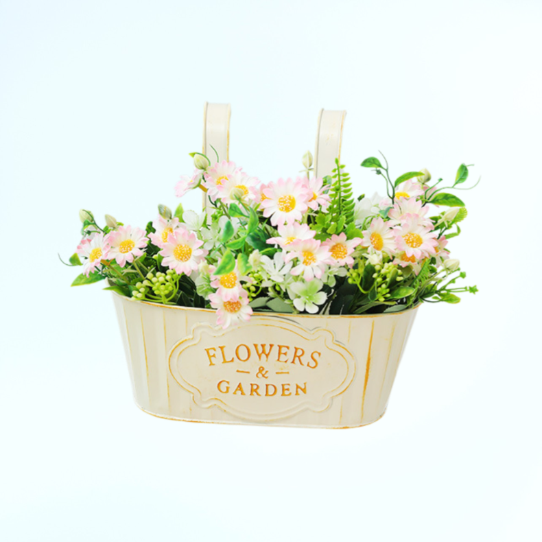 家庭用壁掛けブリキ製プランター