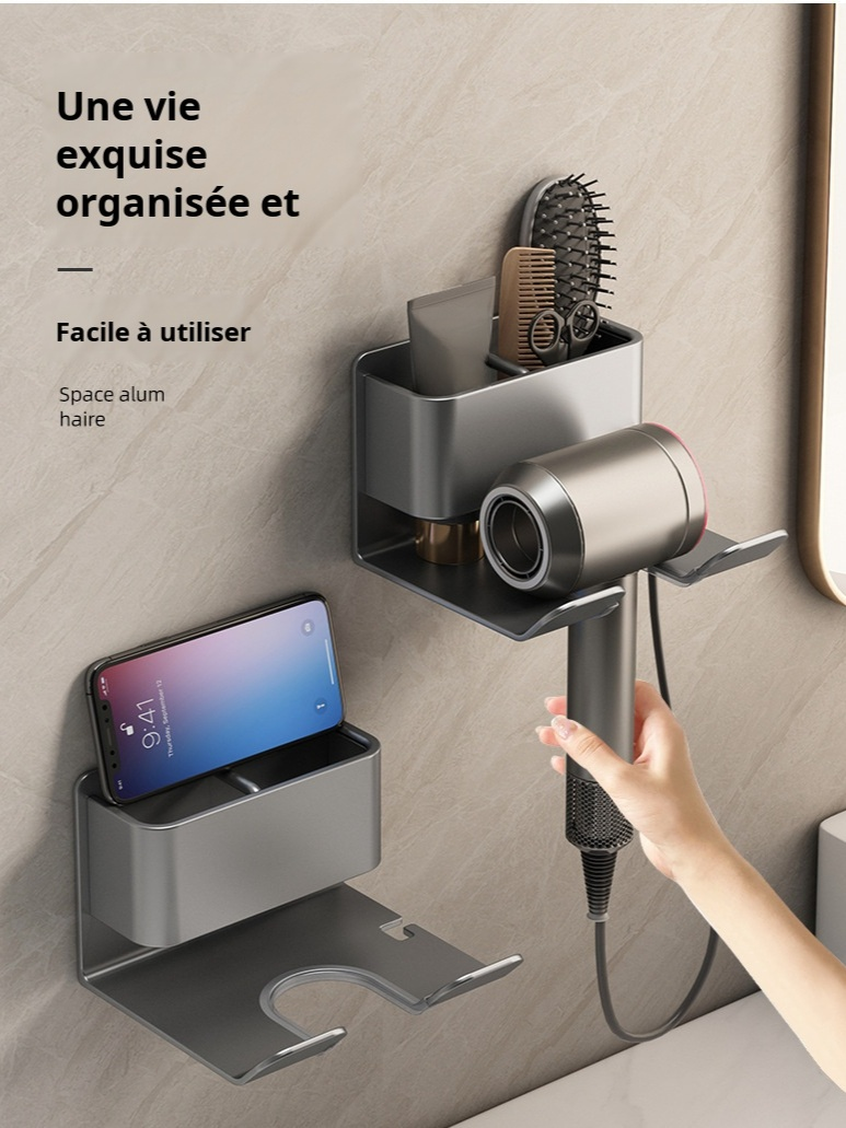 Support de sèche-cheveux sans perçage