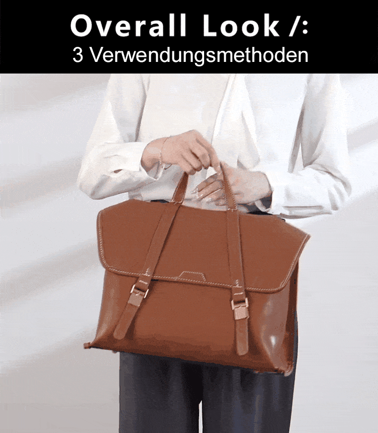 Rucksack aus pflanzlich gegerbtem Rindsleder mit großer Kapazität