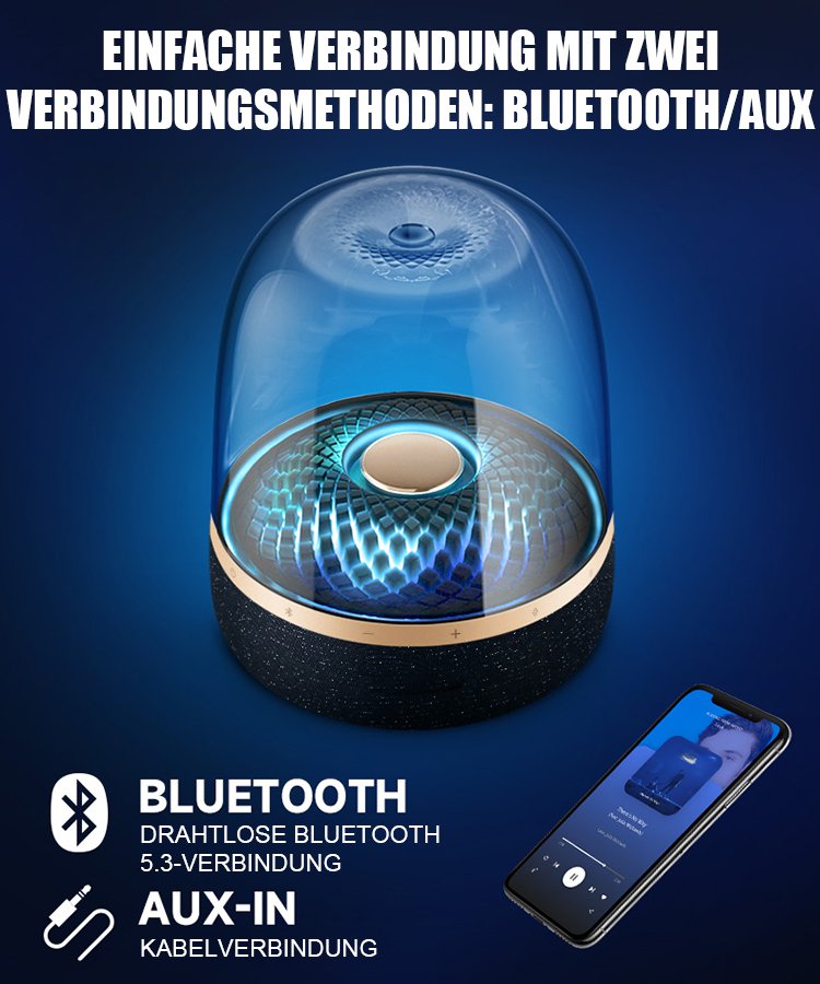 Glas Bunte Licht Bluetooth Lautsprecher