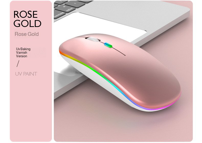 Detalle del diseño ergonómico del ratón para chicas
