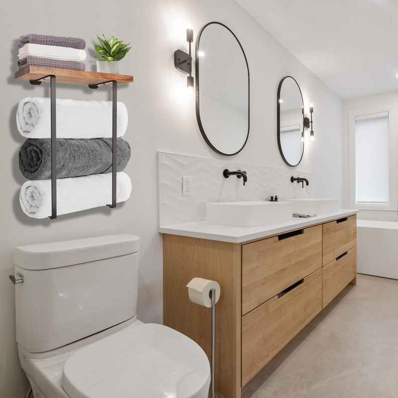 블랙 더블 스틱 욕실 수건걸이 욕실 블랙 더블 스틱 욕실 수건걸이