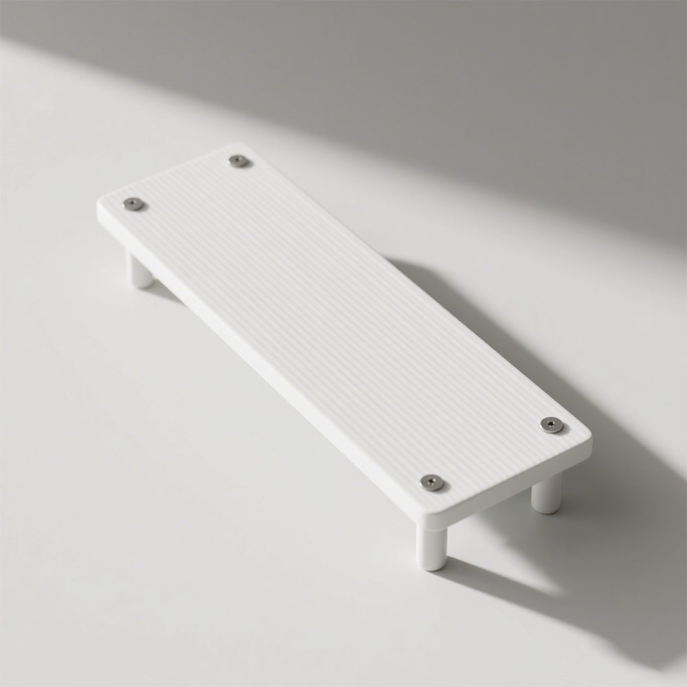 Solid wood desktop storage rack front view