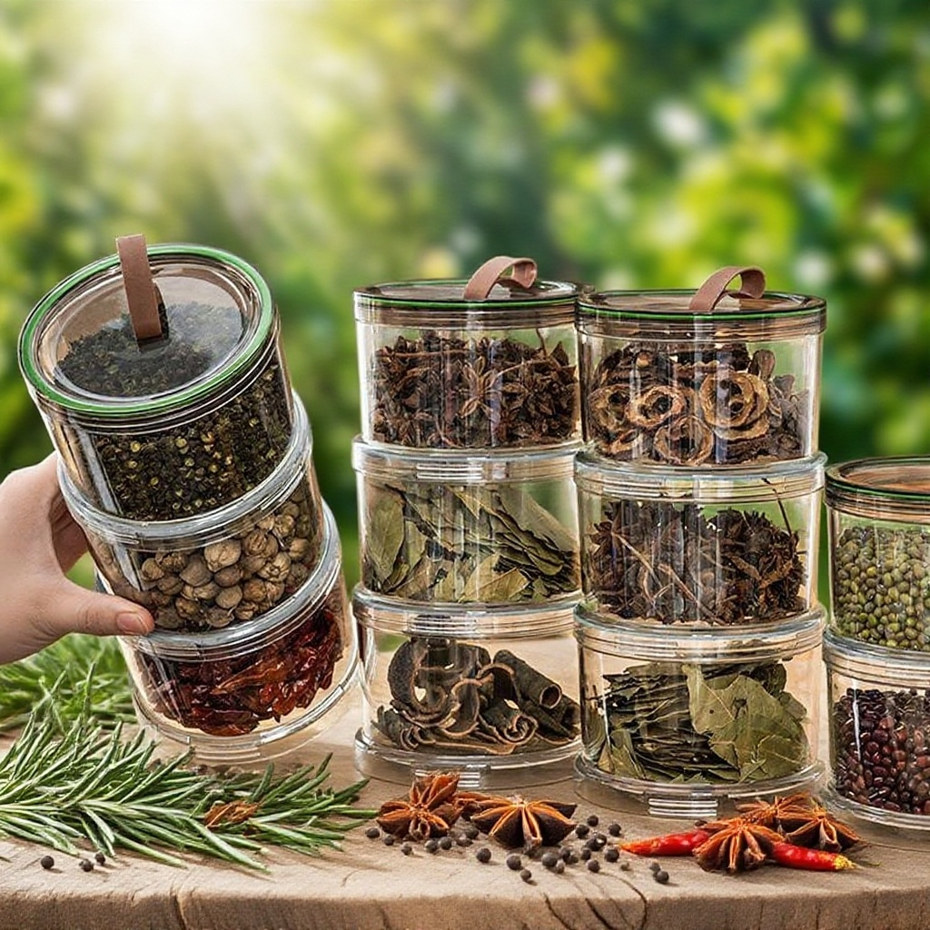 廚房用大料密封透明收納盒