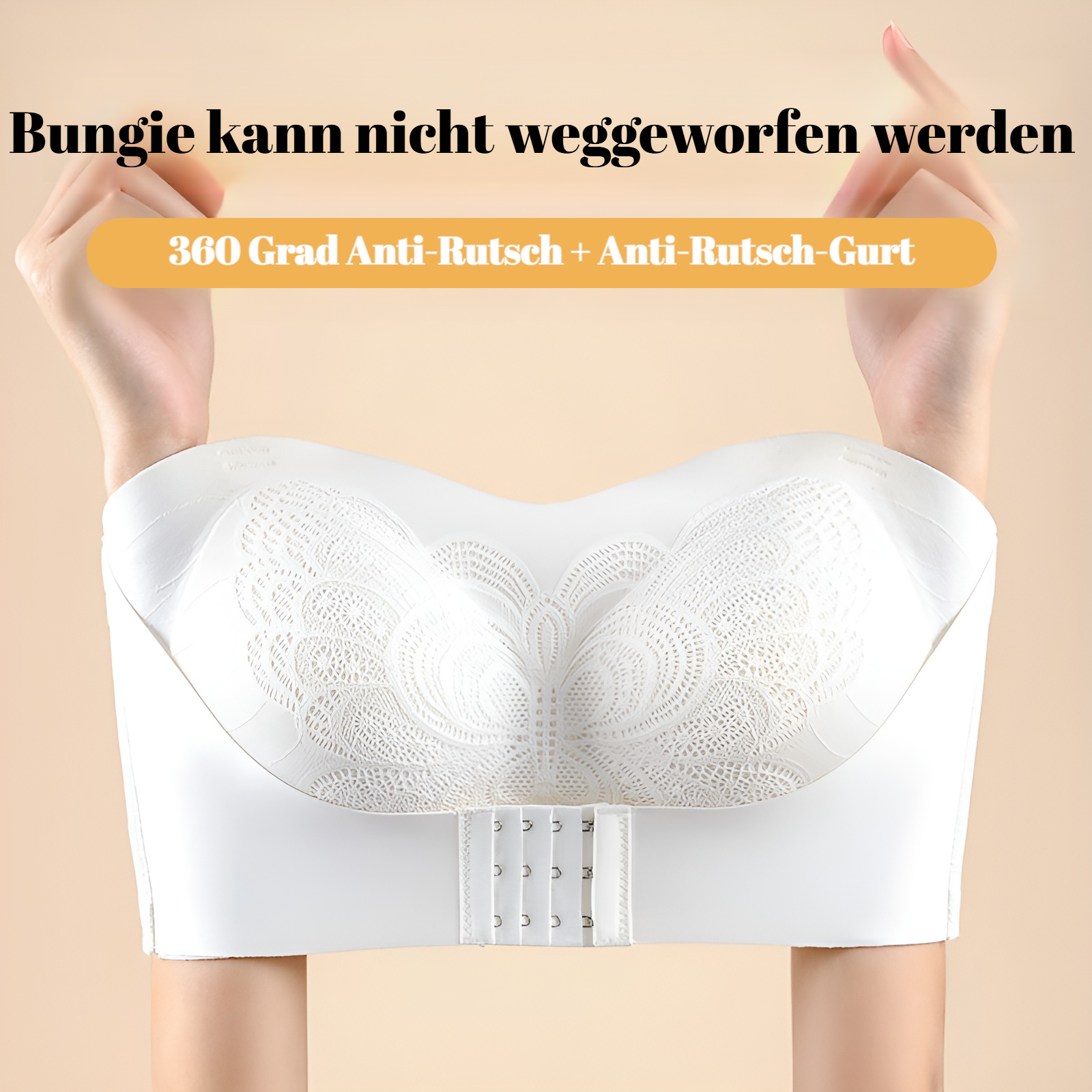Trägerloser Pull-Up-BH mit Schnalle vorne, nahtlos, große Größe, für Damen im Tube-Top-Stil, schöne 