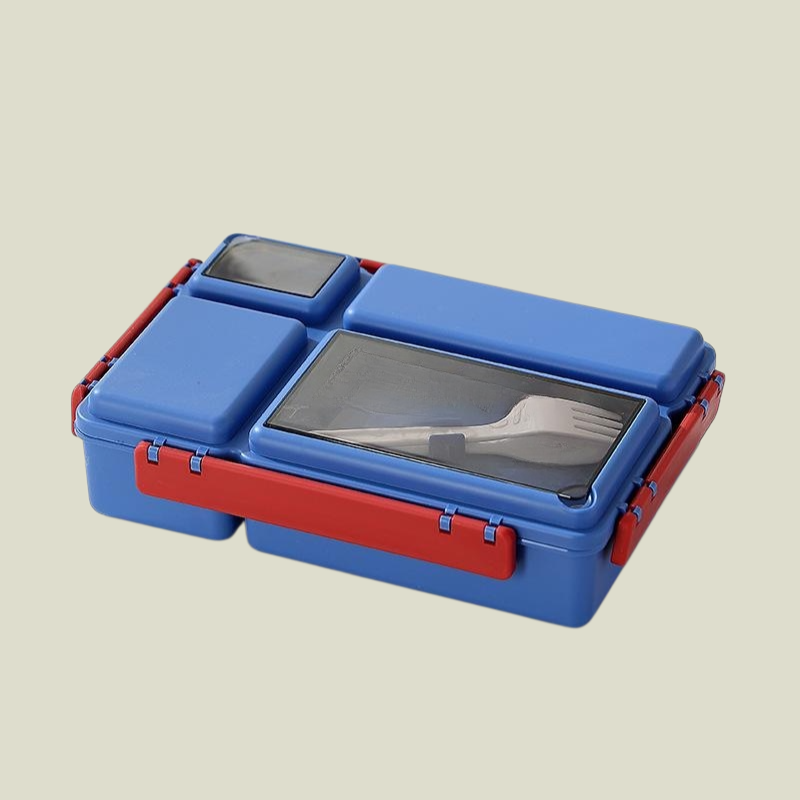 식기 를 가지고 대용량 도시락 을 나누다