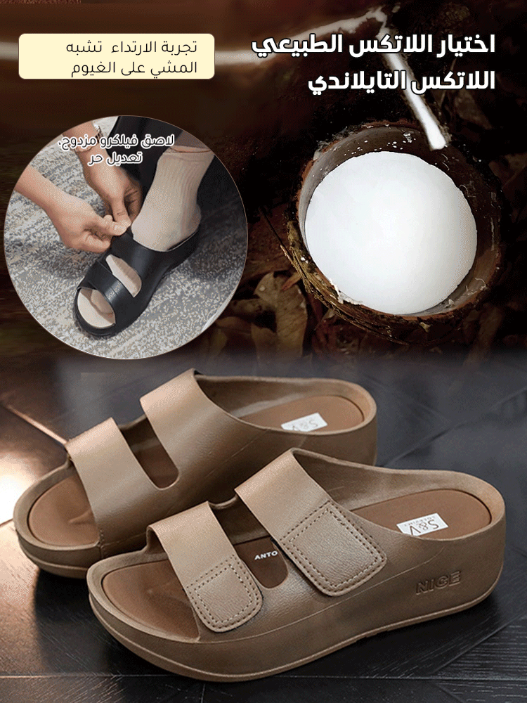 (مصمم بالتعاون مع فريق إعادة التأهيل الطبي) شبشب  قابل للتعديل لدعم مثالي