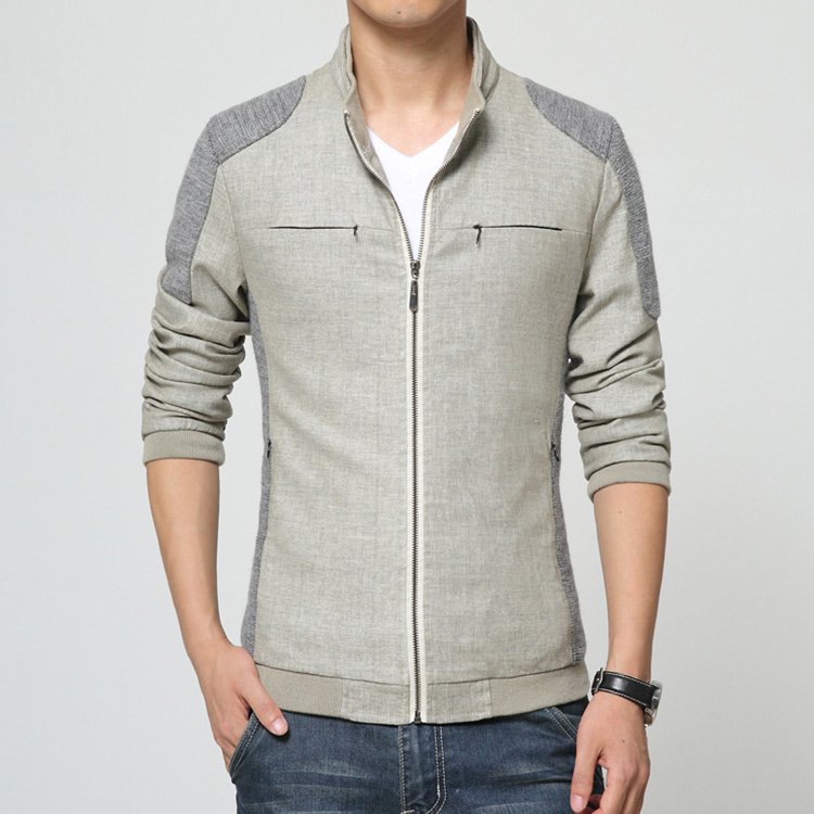 캐주얼 남성 면 마 자켓