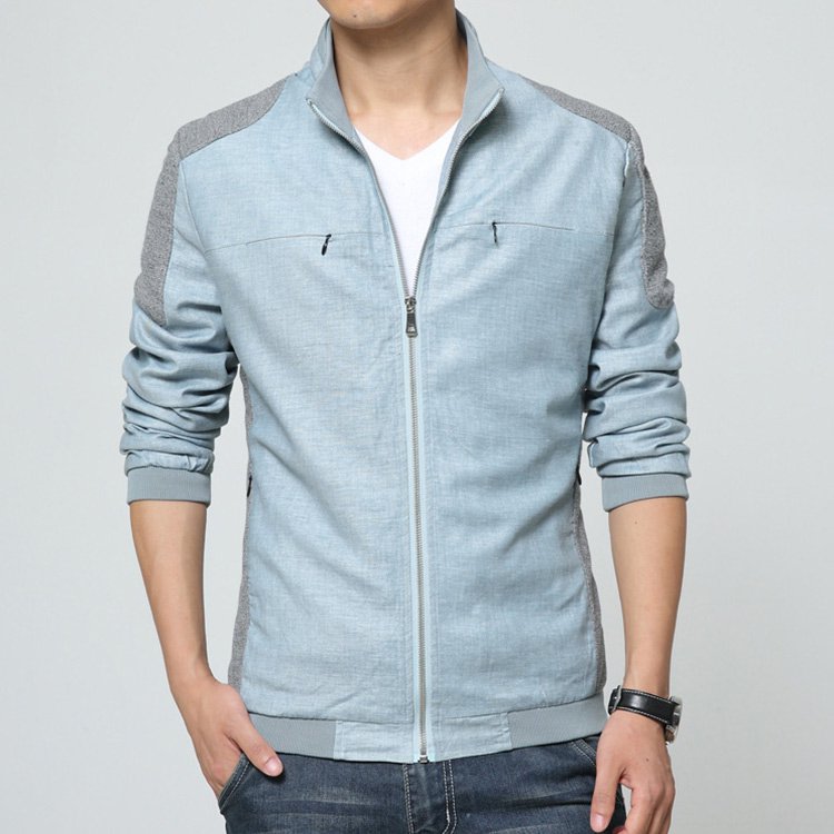 캐주얼 남성 면 마 자켓