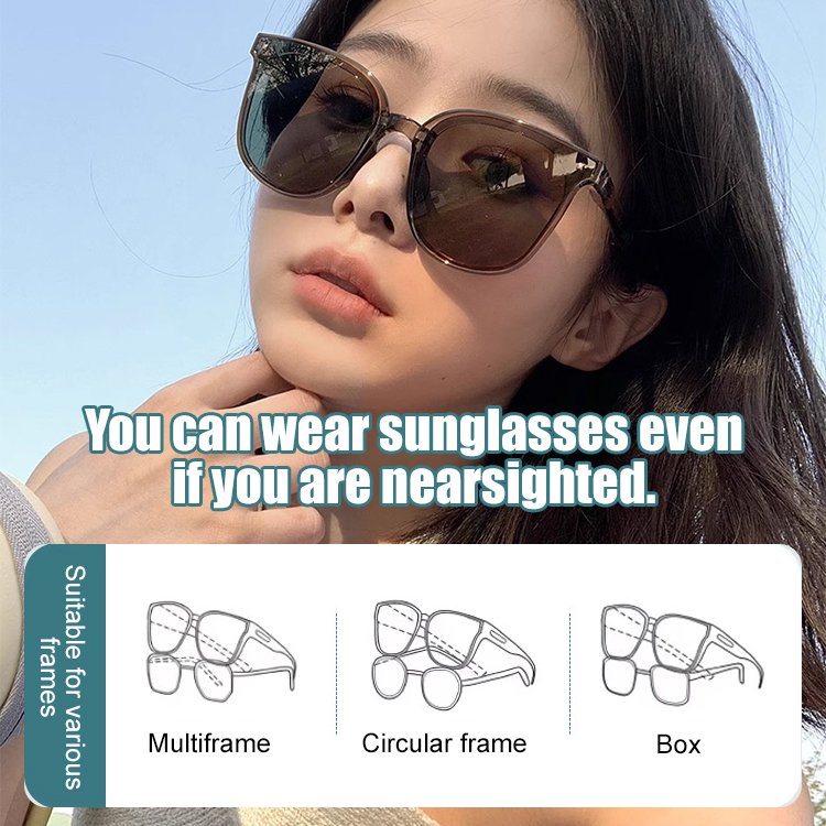 Foldable portable polarized glasses can be used for myopia.