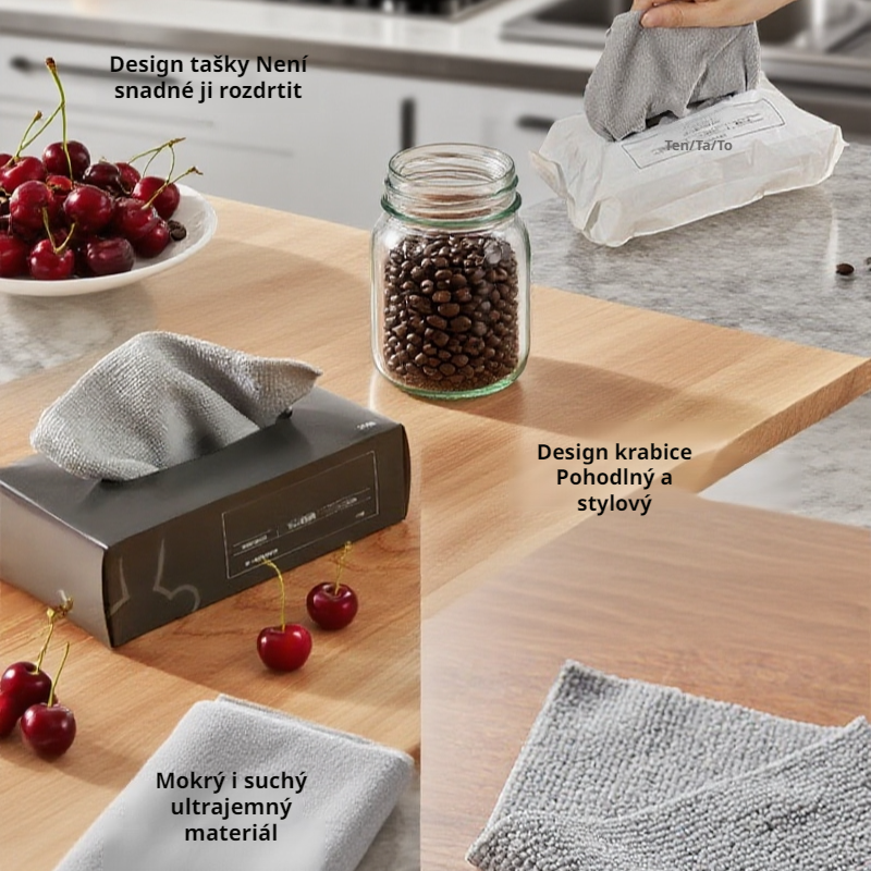 Domácí vytahovací utěrka z mikrovlákna s vysokou savostí