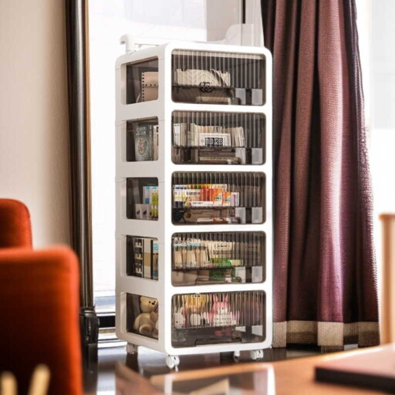가정용 이동식 선반 다층 속옷 수납 선반 이동식 카트 서랍형 수납장 방진 이동식 선반