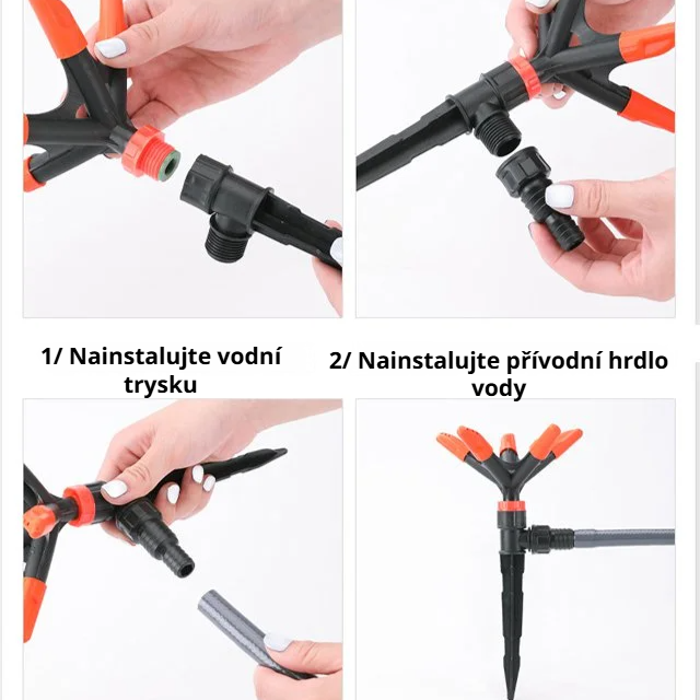 Automatický postřikovač s rotující tryskou