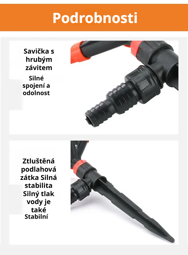 Nastavení směru a dosahu postřiku