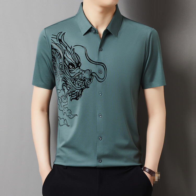 남성 여름용 고탄력 반팔 셔츠 디자인