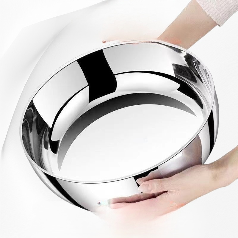 家庭用極厚ステンレス洗面器・蓋なし多用途ボウル・スープ鍋