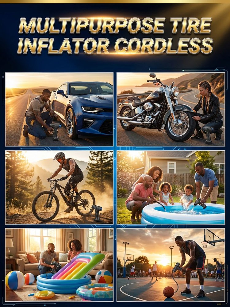Ultra-fast wireless air pump anytime, anywhere