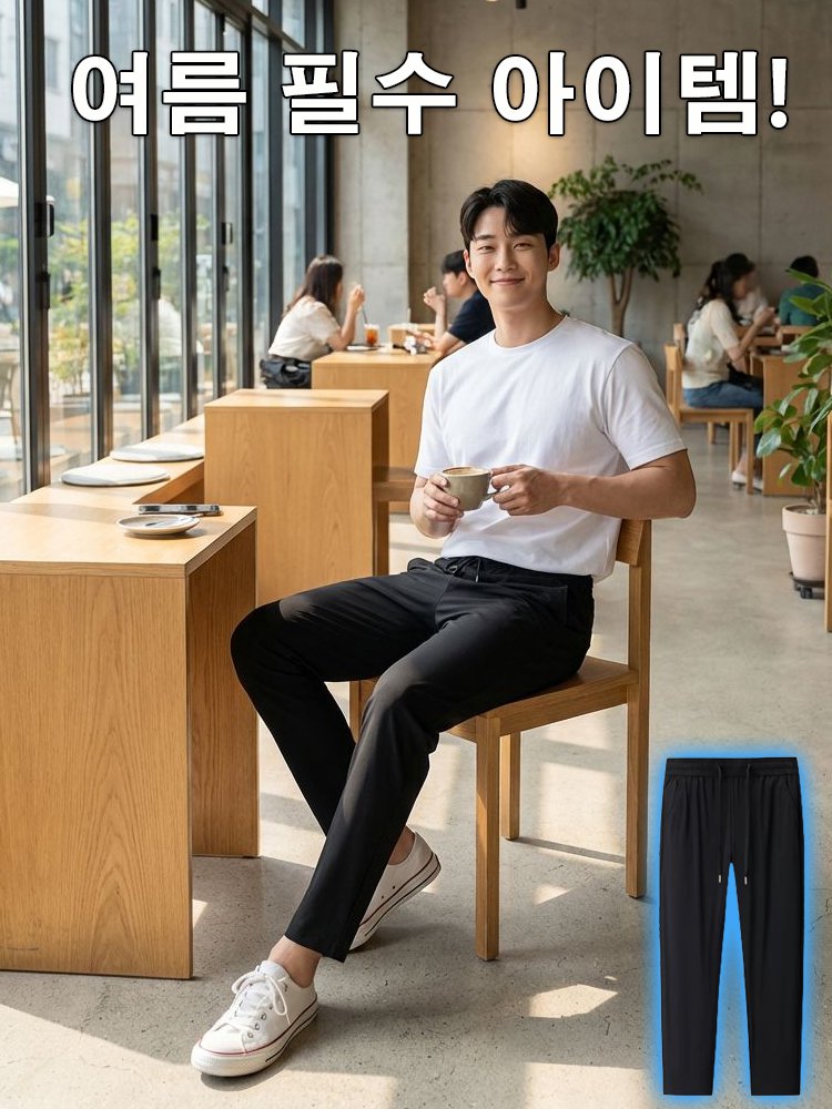 [방수·방유·방오] 남성 여름용 초경량 스트레치 스포츠 팬츠
