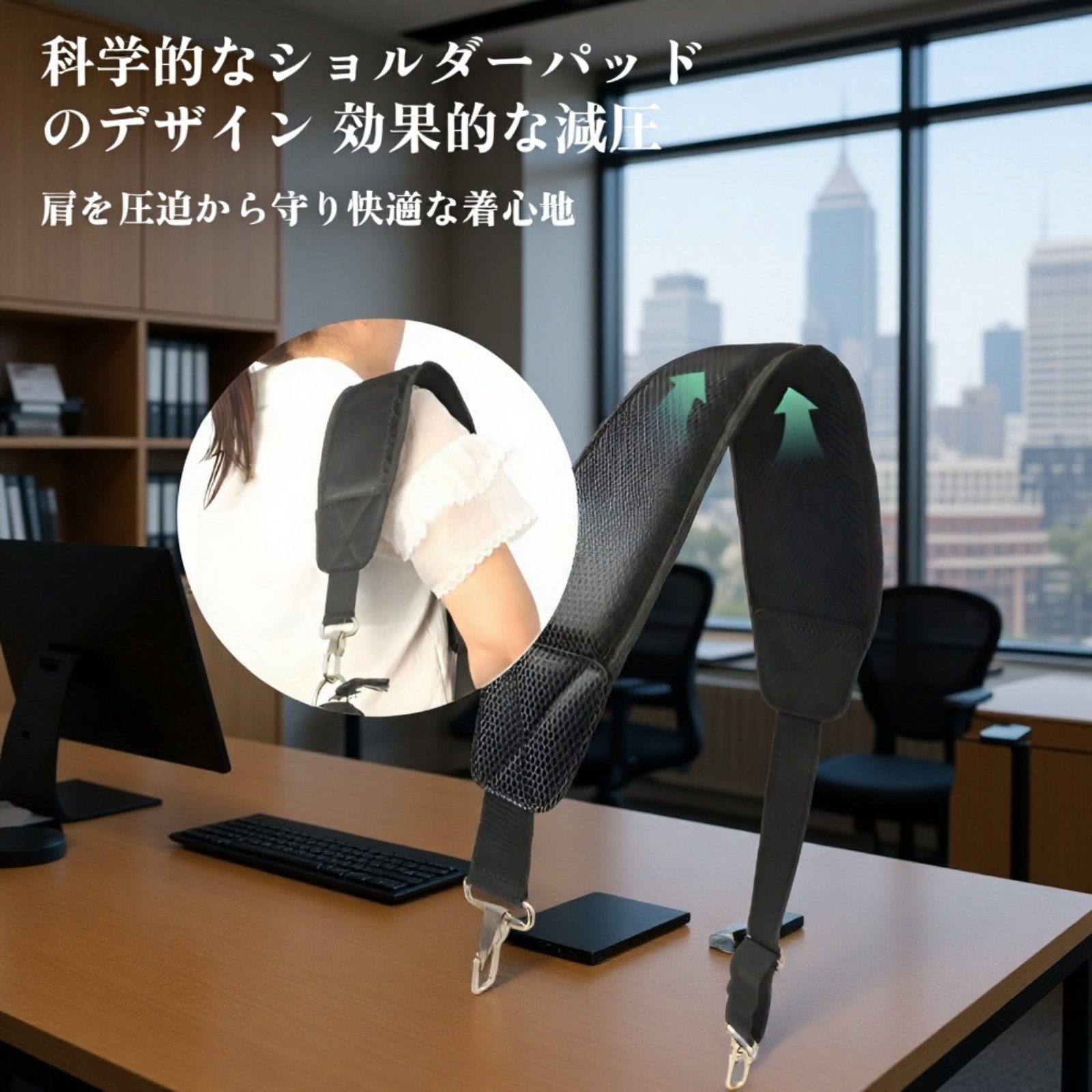 調節可能な厚手パッド付きゴルフバッグショルダーストラップ