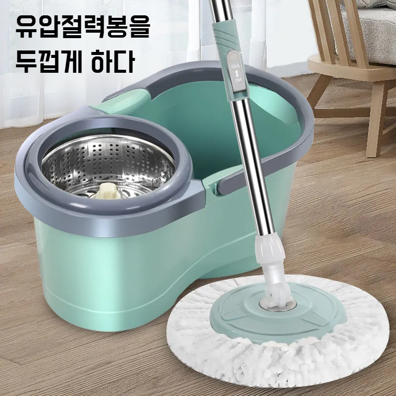 가정용 원터치 전자동 회전 밀대 손세탁 밀대통 게으름뱅이 밀대통 탈수 세트