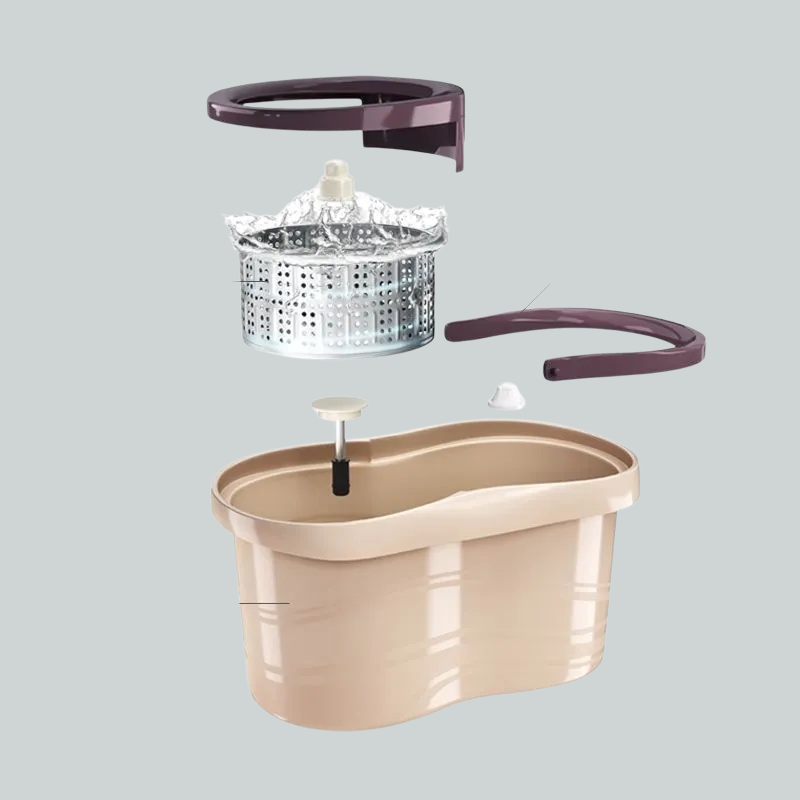 Fully automatic dehydration spin mop