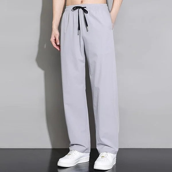 여름 속건 아이스 실크 남성 캐주얼 팬츠