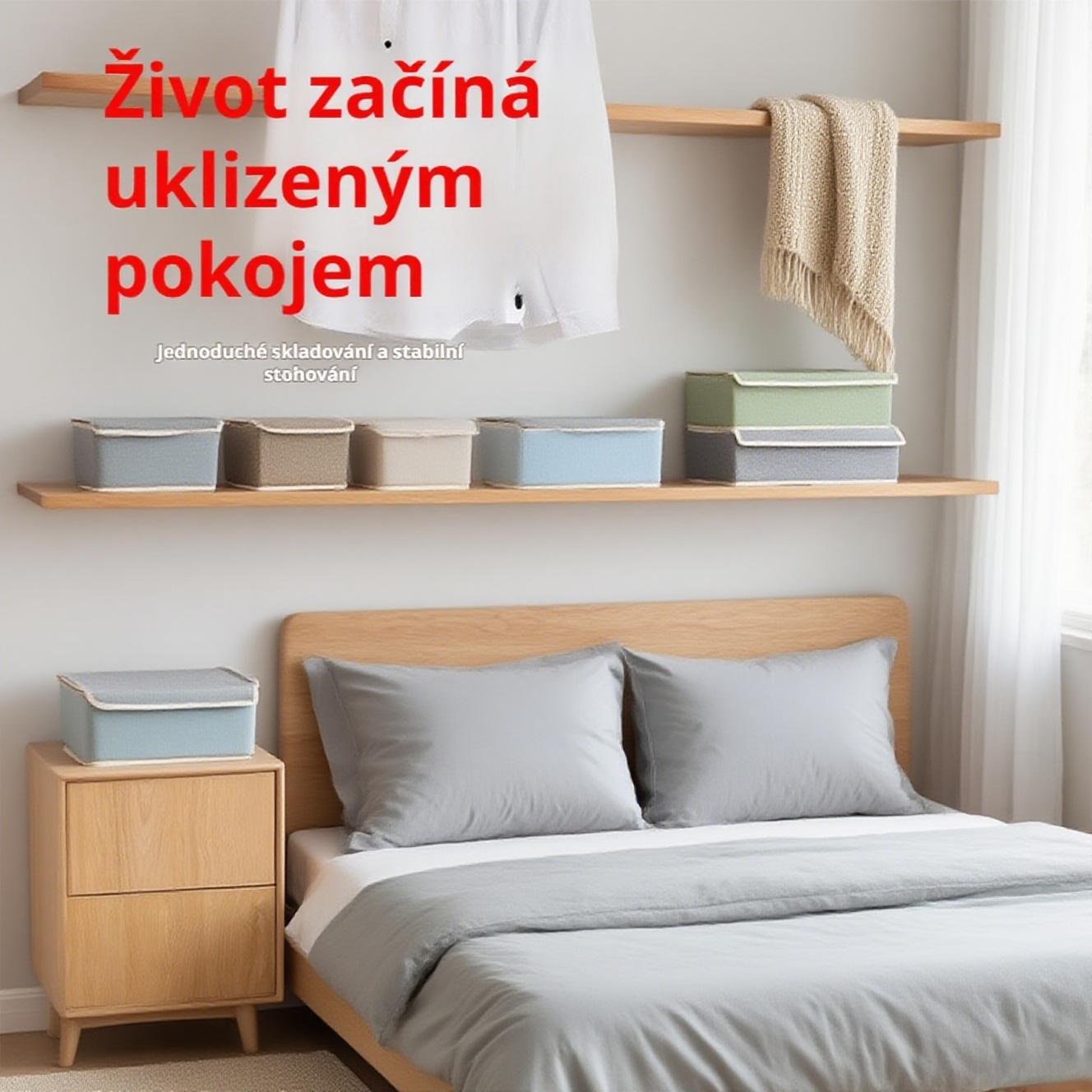 Organizér na spodní prádlo, ponožky a podprsenky z bavlny a lnu