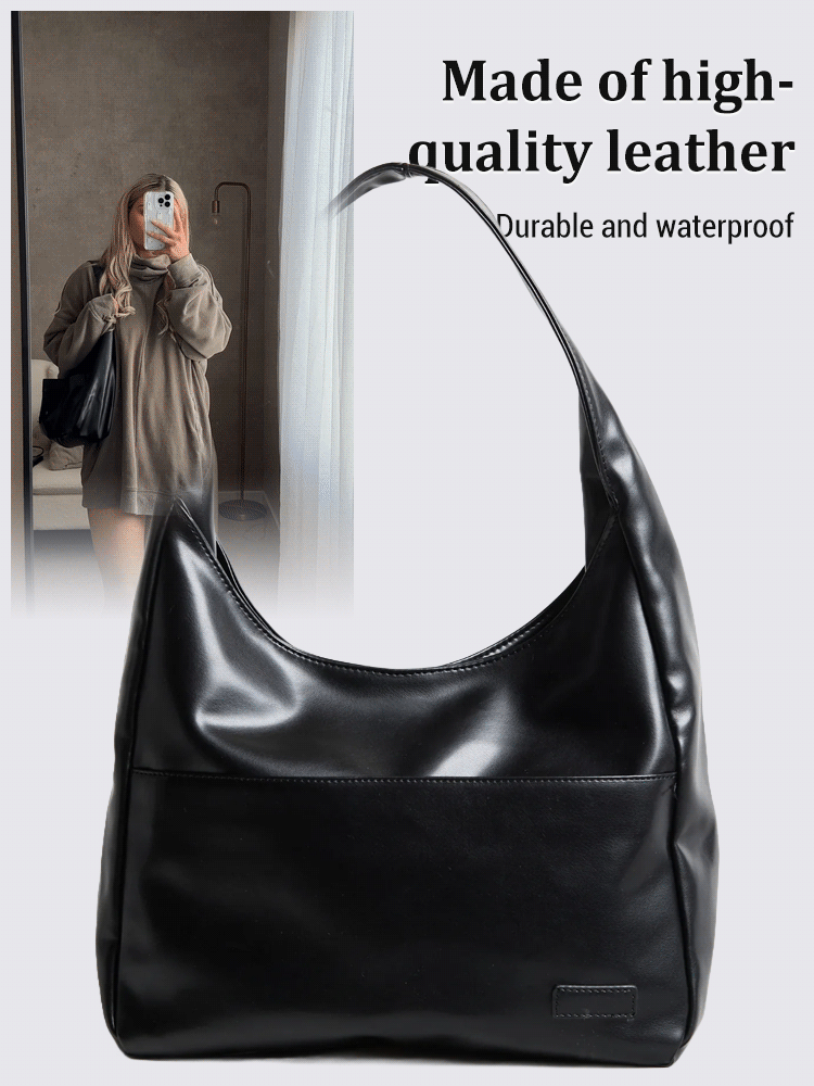 【Versatile Daily Large-Capacity】Soft Leather Bucket Bag Commuter Tote Bag