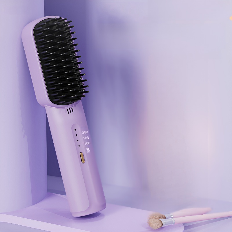 [음이온 ] 휴대용 무선 미니 스트레이트 헤어 빗