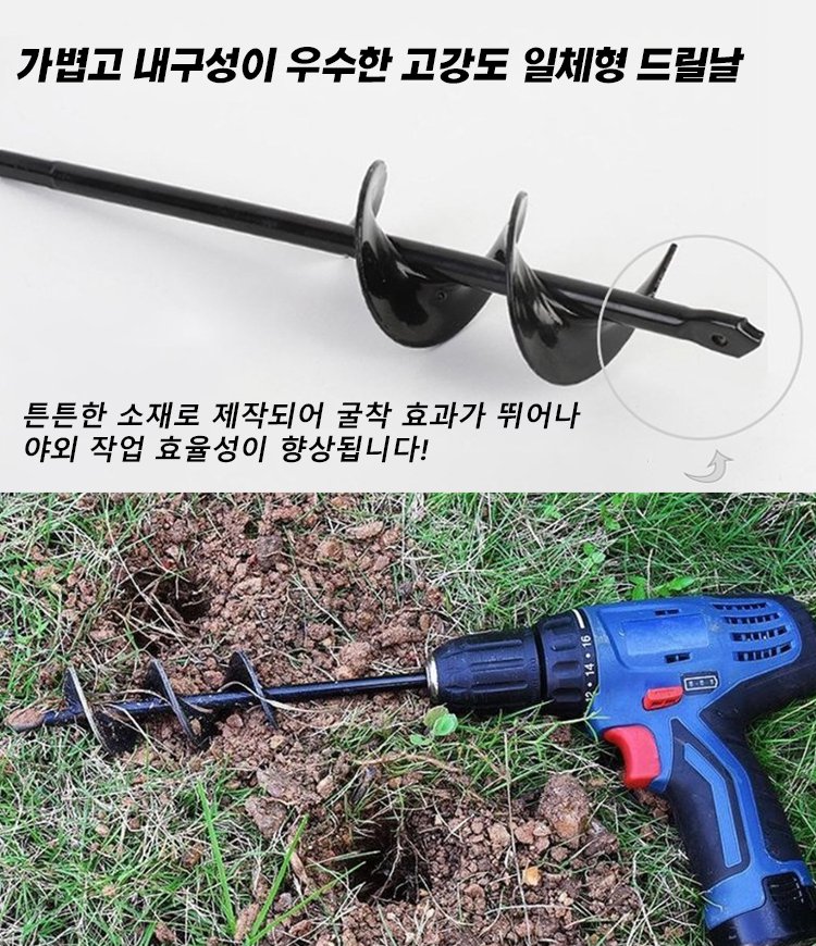스파이럴 땅파기 드릴 비트