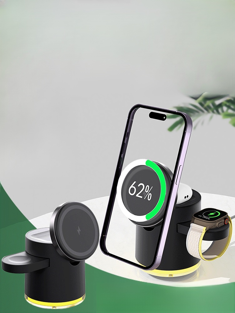 삼합일 자석 무선 충전기