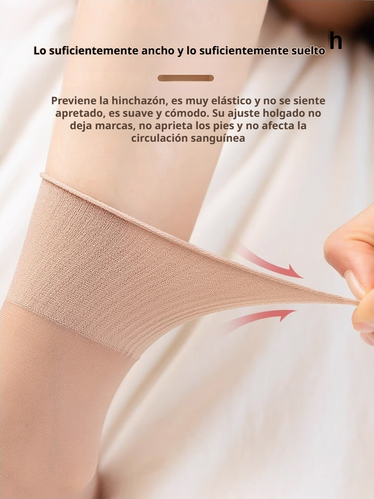 Calcetines de descanso con volantes tipo hoja de loto, sueltos y que no aprietan el pie