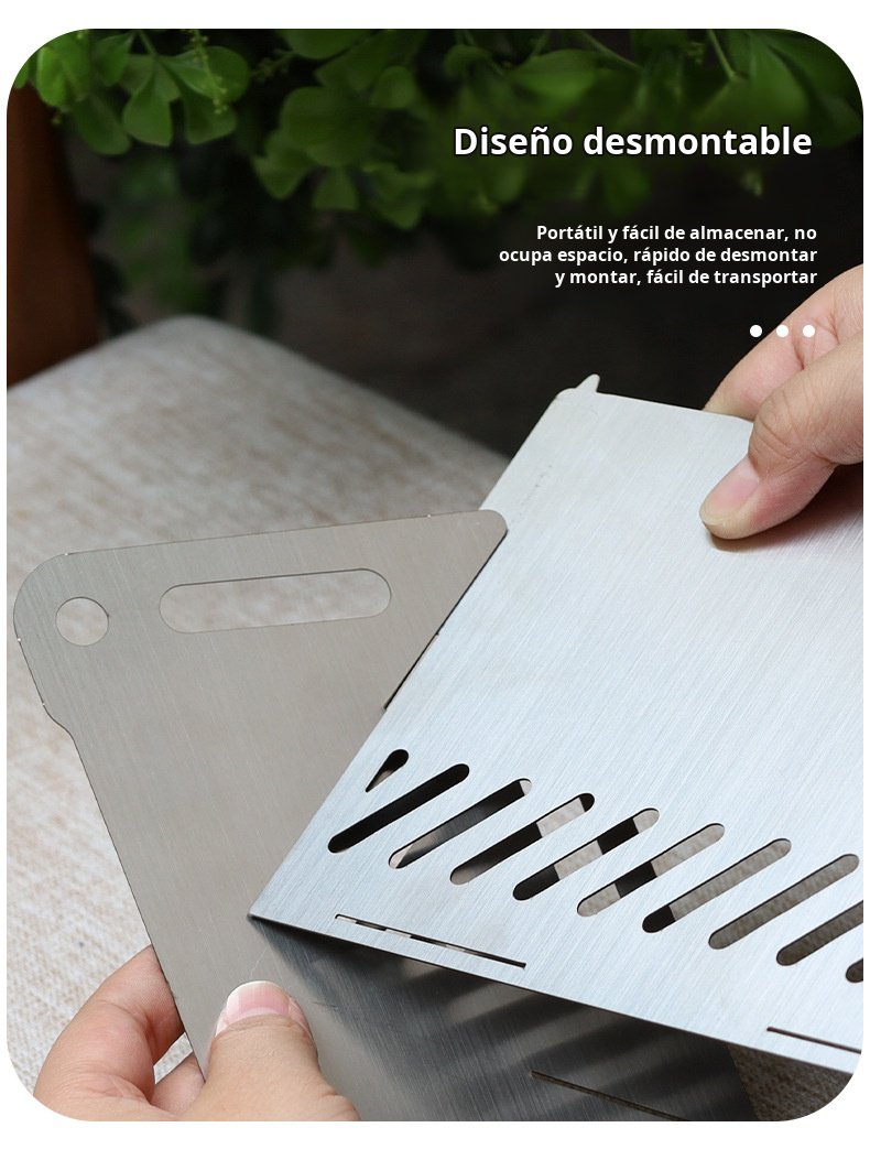 Estufa multifuncional para cocinar con leña y carbón