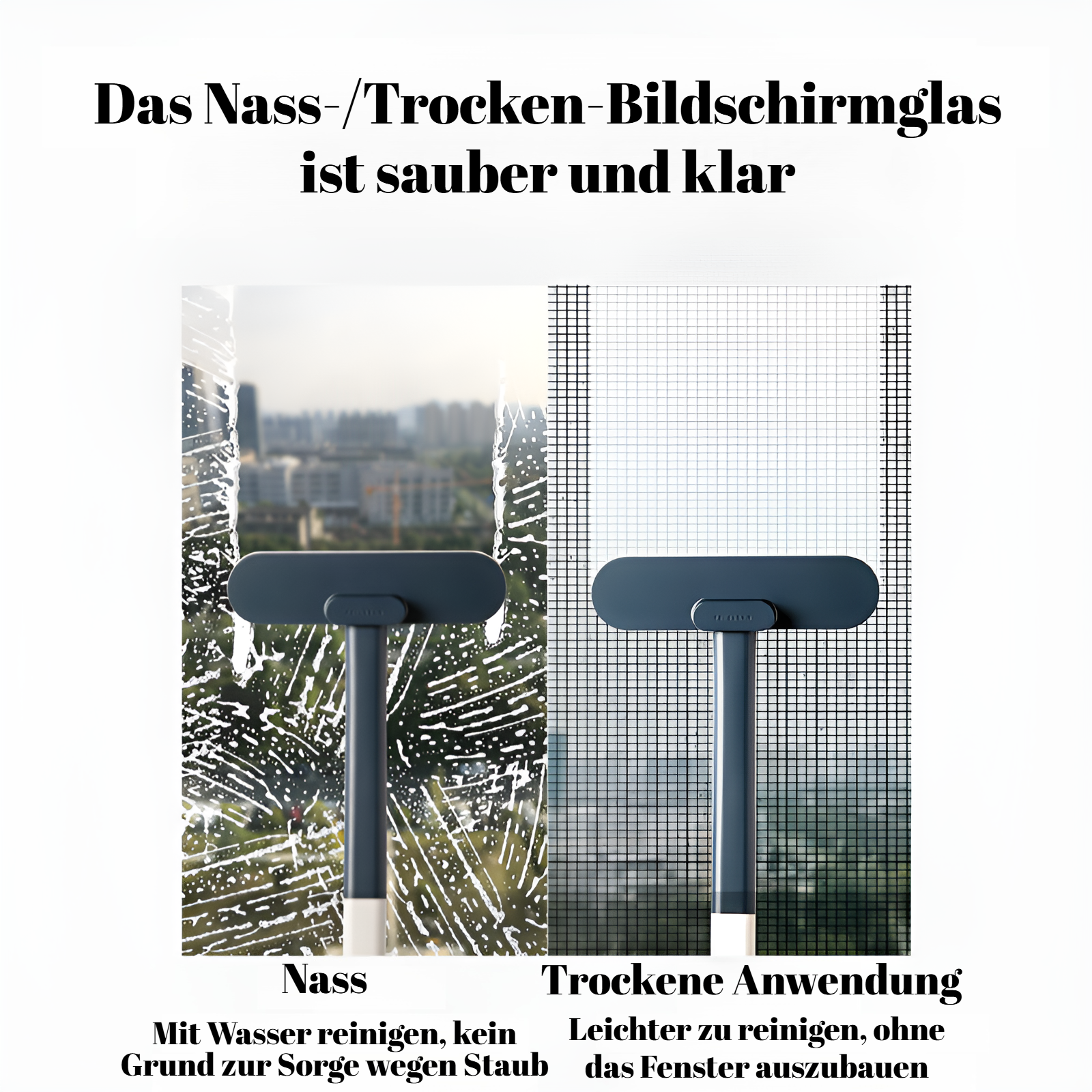 Siebbürste mit langem Griff, abnehmbare, feine Flusenbürste, Oberflächenbürste für Sofas, verbreiter