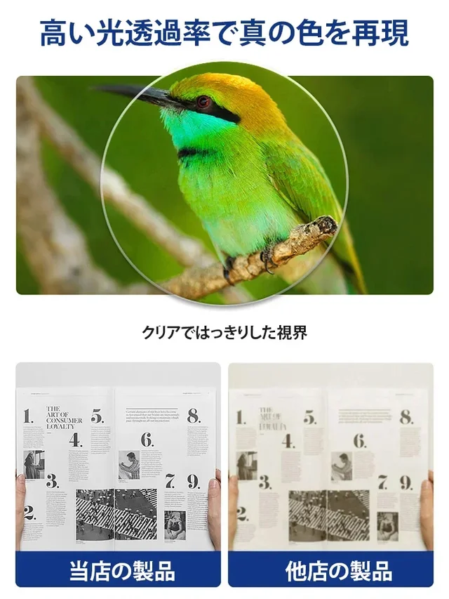 【小顔効果】累進レンズブルーライト対策老メガネ