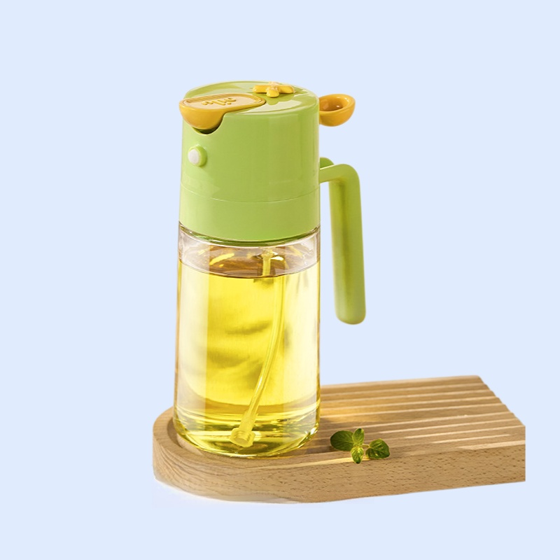 ขวดน้ำมันแก้วอเนกประสงค์ แบบฉีดและเท ป้องกันน้ำมันติด