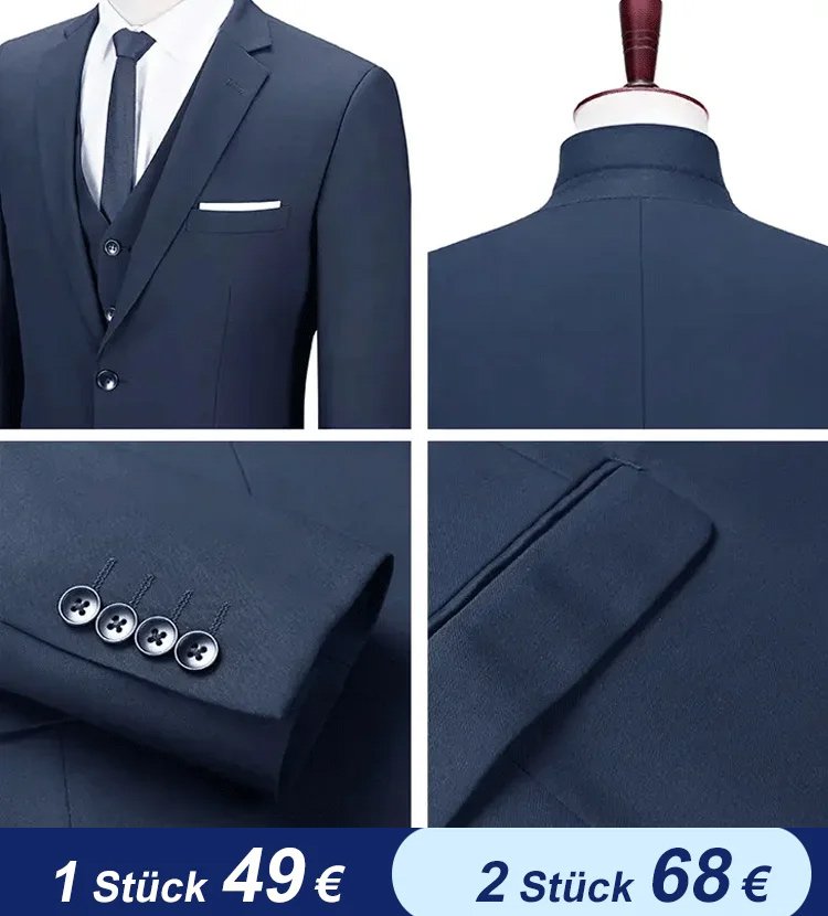 Herrenanzug Slim Fit Anzug 3er Set