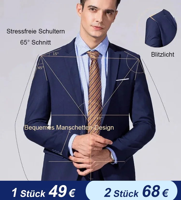 Herrenanzug Slim Fit Anzug 3er Set