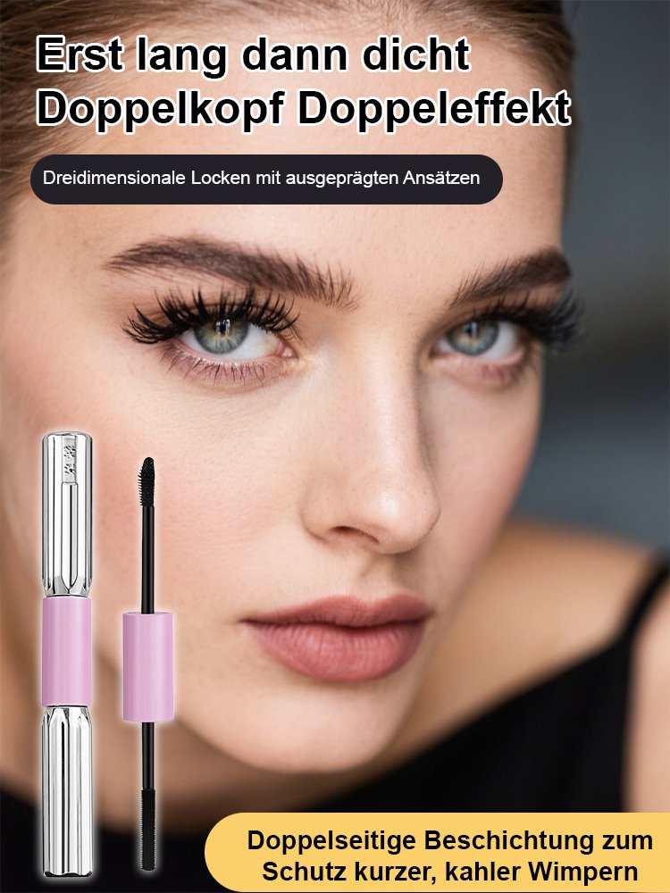 【Augen vergrößern】Wasserfeste doppelseitige Mascara