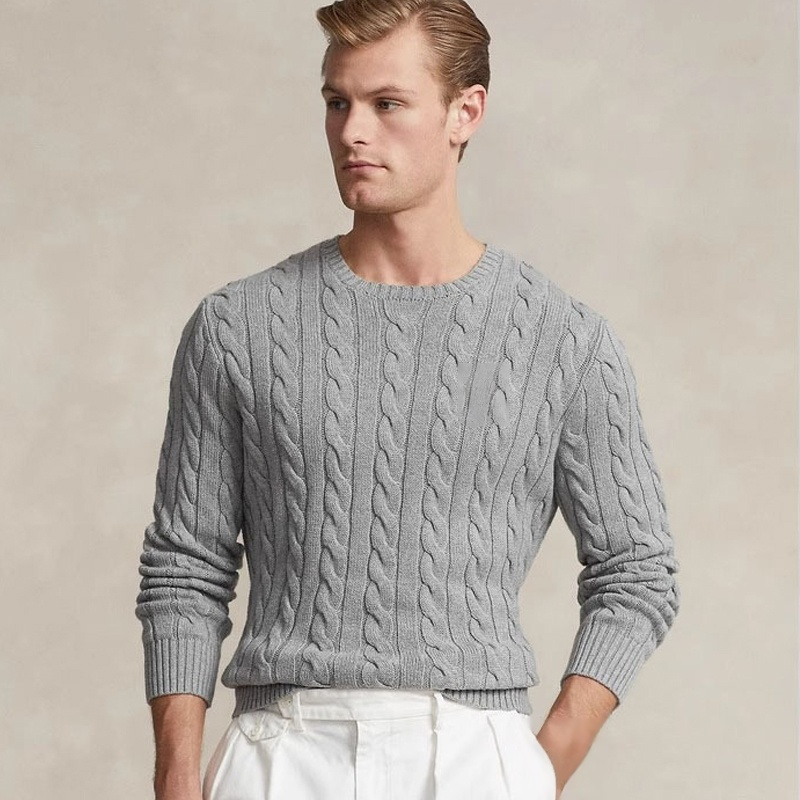 Unisex embroidered crew neck sweater