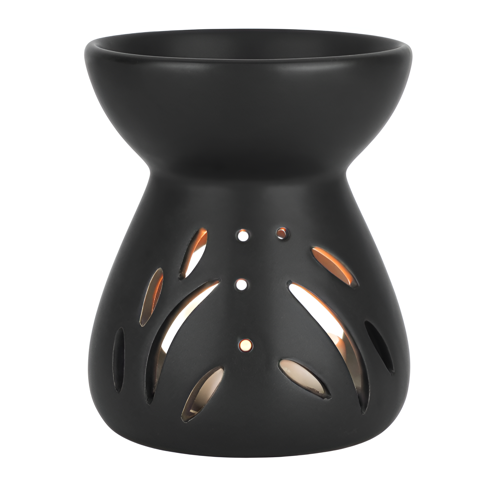  Vintage Black Ceramic Aromatherapy Burner for Home Spa & Salon