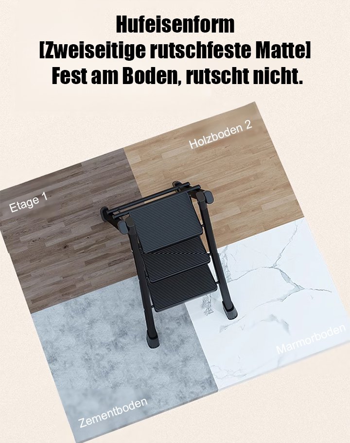 Multifunktionale Haushaltsleiter für Aufbewahrung