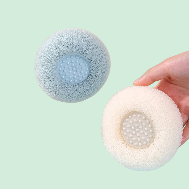 Bath soft suction cup flower ball