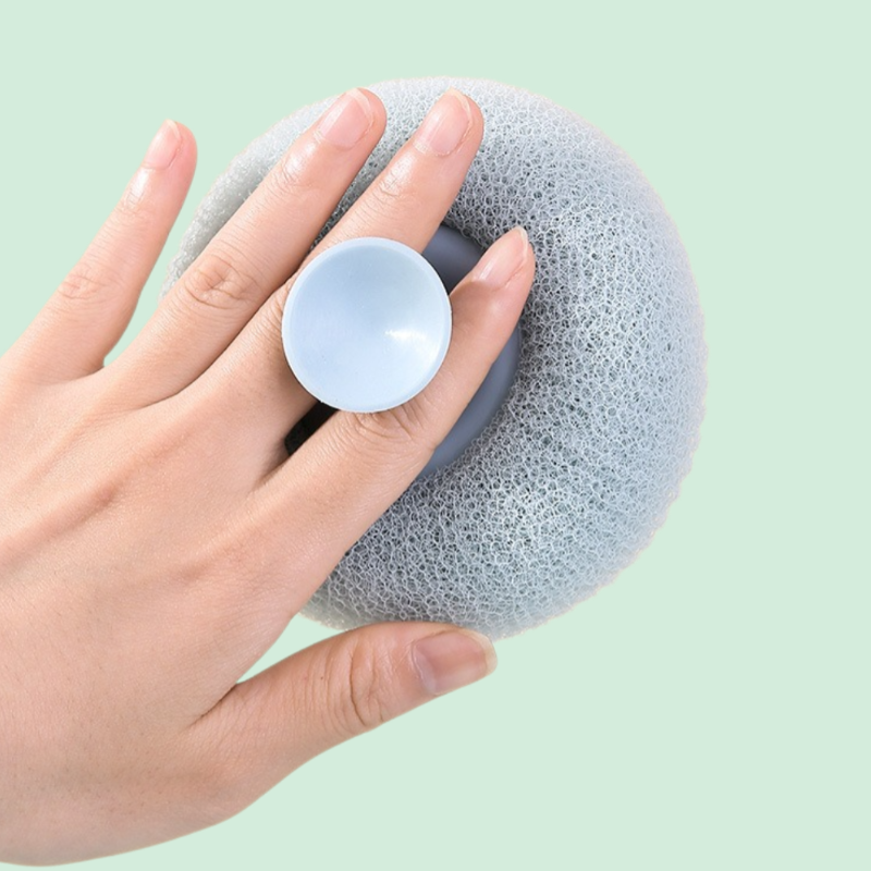 Bath soft suction cup flower ball