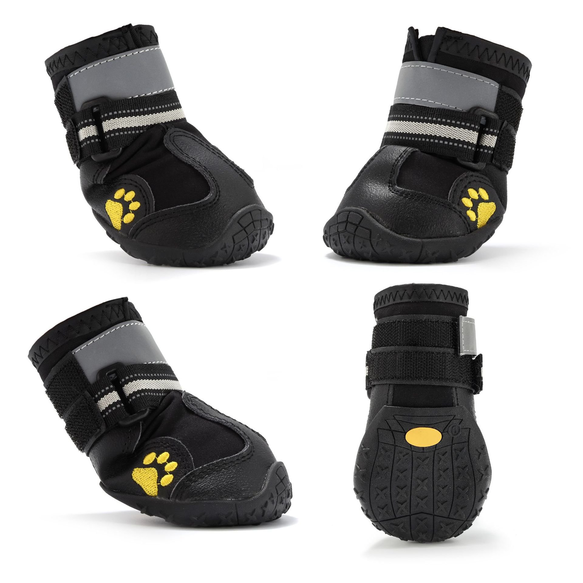 ドッグシューズ アウトドア スニーカー ホーム ゴム製滑り止めのペット防水犬の靴の屋外のスポーツの靴