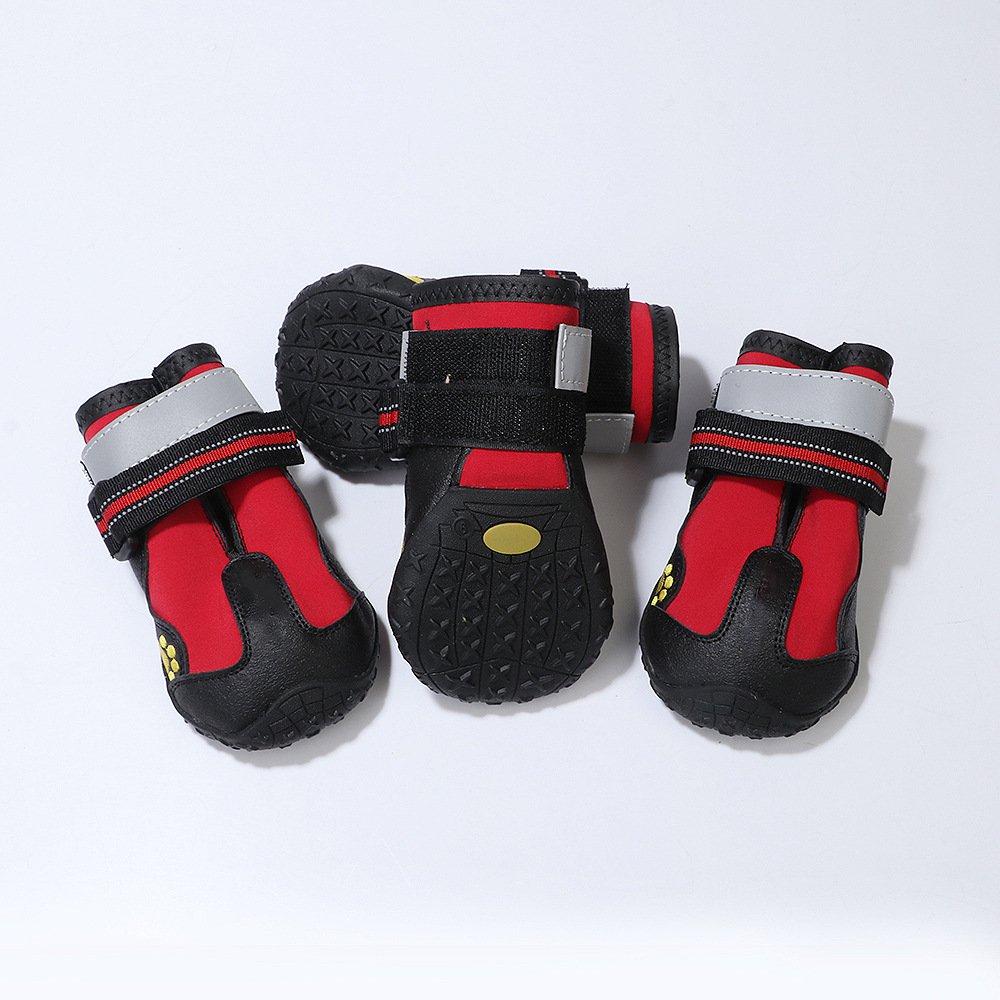 ドッグシューズ アウトドア スニーカー ホーム ゴム製滑り止めのペット防水犬の靴の屋外のスポーツの靴